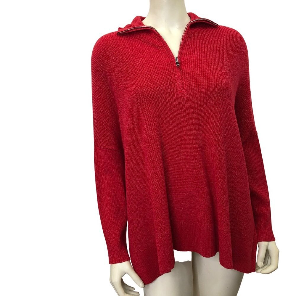 Tommy Bahama $118Women's Shimmer Bonita 1/2 Zip Long Sleeved Poncho Top S/M NWT